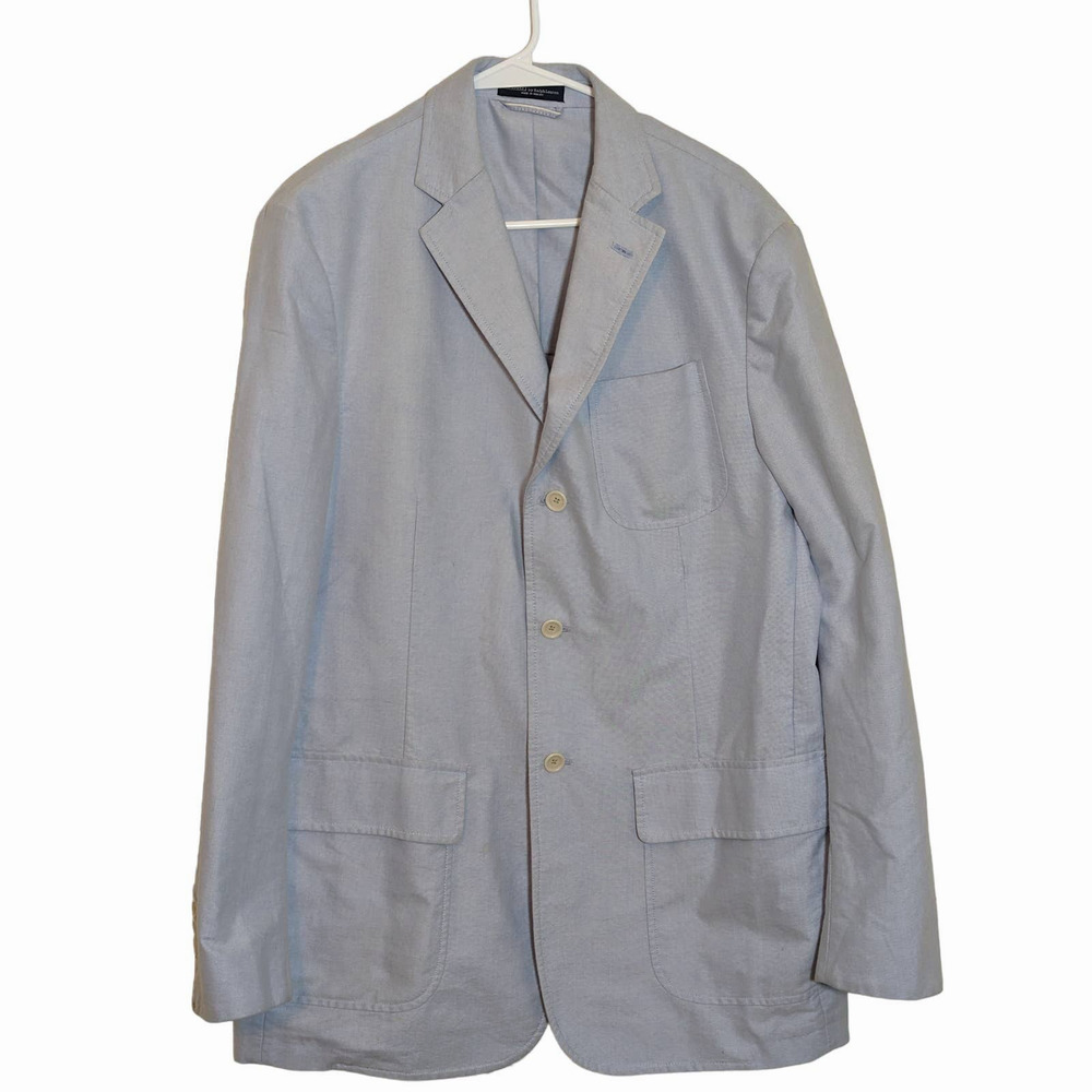 Vintage 2000s Polo by Ralph Lauren Light Blue Three Button Blazer Jacket Size M